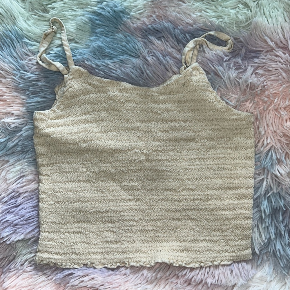 Brandy Melville John Galt Cream Tank Top